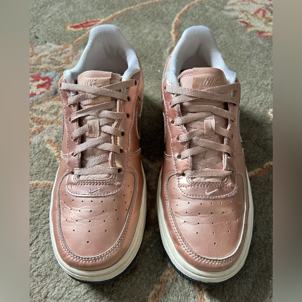 Nike Rose Gold Air Force One Sneakers size 5.5Y or W7